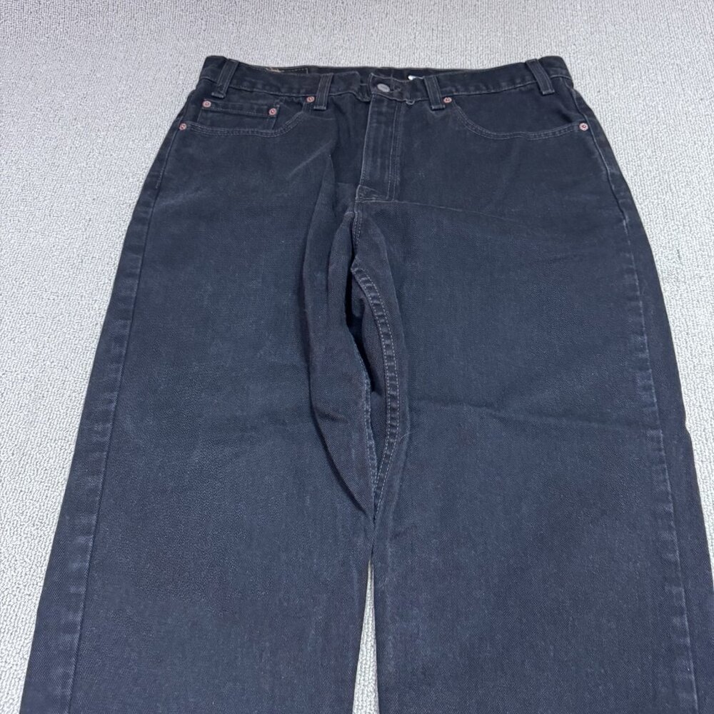 Levi’s Jeans 550 Relaxed Straight Black Pockets Size Men’s 38x30 - Picture 6 of 12